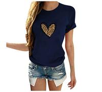 Tops O Lips Women Sleeve Valentine's Letter Fashion Day Print Casual Damen Bluse mit Hals Wickel Top, marine, XL