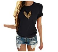 Tops O Lips Women Sleeve Valentine's Letter Fashion Day Print Casual Damen Bluse mit Hals Wickel Top, Negro , XL