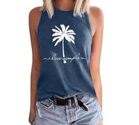 Tops para mujer elegantes y sexys tops de verano bohemios sin mangas verano camiseta de tirantes estampado elegante camiseta de tirantes cuello en V blusa de playa holgada blusa de playa moderna
