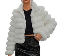 Tops para mujer New Europe And The Unitenew Europe And The States Border Imitation Coat Short Women With Europe and The States Style Socialite Light Wind Protectio Jersey Gris, gris, S