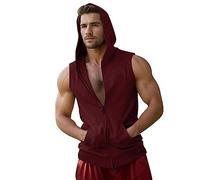 Tops Sleeveless Tank Zipper Fitness Men's Encapuched Double Blouse Chaleco Top Casual Men's Tank Tops Chaqueta Calienta Camisetas Mangas