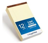 Tops The Legal Bloc de escritura, 8-1/2 x 14 pulgadas, papel canario, regla legal, 50 hojas, paquete de 12 (7572)