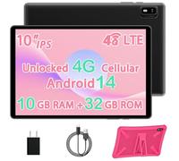 Topsand Tableta Android 14 de 10 pulgadas con ranura para tarjeta SIM desbloqueada, 10 GB de RAM, 32 GB de ROM, 1 TB, cámara ampliable de 8 MP, 2.4 G/5G, WiFi BT5.0, tableta celular GPS