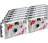 TopShot 376058 - Cámara analógica desechable, Gris y Rojo (Importado)