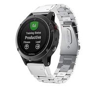 TOPsic Correa Fenix 5, 22mm Metal Acero Inoxidable Reemplazo Correas Banda Pulseras de Repuesto Correa para Fenix 5/5 Plus/Forerunner 935/Fenix 6/Fenix 6 Pro/Fenix 7/Fenix 7 Solar