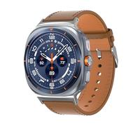 TOPsic Cuero Correas para Samsung Galaxy Watch Ultra 47mm, Correa de Cuero Auténtico de Estilo Clásico Business Casual Correa para Galaxy Watch Ultra 47mm Hombre y Mujer