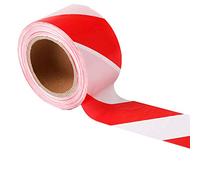 TopSoon Cinta Balizamiento Rojo y Blanco 200 m x 70 mm No Adhesivo