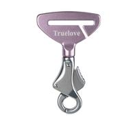 TOPSOSO Hebilla de Cinturon Perro Coche Aluminio Aeroespacial Ligero y Resistente al Desgaste Hebilla de Cinturon Seguridad Perro Coche Robusta Fuerza de Tracción 320kg Transportin Perro Coche Morado