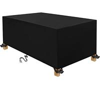 TopSoul Funda Mesa Jardin Impermeable 140x66x91cm Varios tamaños 600D Rectangular Cubre Mueble Jardin Funda Impermeable Anti-UV Resitente al Polvo para Muebles de Exterior sillas mesas