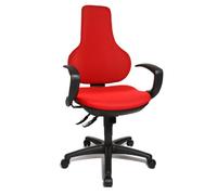 TOPSTAR EPO20Q BC1 Ergo Point SY - Silla de Oficina (Incluye reposabrazos fijos, Funda de Tela), Color Rojo