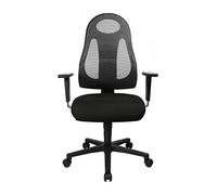 TOPSTAR Free Art - Silla de Escritorio ergonómica con reposabrazos Ajustables en Altura (Tela, 61 x 65 x 127 cm), Color Gris y Negro