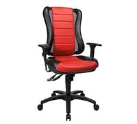 TOPSTAR Head Point RS - Silla de Escritorio (Incluye reposabrazos, tapizado), Color Negro y Rojo