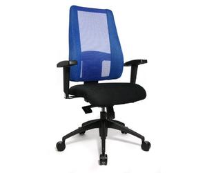 Topstar LT20BTW506 Silla giratoria de Oficina Señora Sitness Deluxe Incluyendo Altura reposabrazos Regulables (Negro/Negro-Azul)