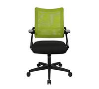 Topstar New S'move Black-Edition - Silla giratoria de Oficina, Trevira CS/poliéster., Negro-Verde, 57 x 66 x 114 cm