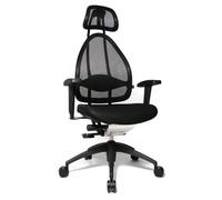 Topstar Open Art 2010 OPA0TB900 - Silla giratoria de Oficina con reposabrazos, Asiento Color Negro, Respaldo y reposacabezas Color Negro