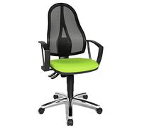 Topstar Point 60 Net - Silla de Oficina ergonómica con reposabrazos fijos A1, Color Verde Manzana y Negro