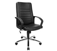 TOPSTAR Premium Point 100 - Silla giratoria (plástico, Cromado), Color Negro