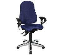 Topstar SI59U G26 Sitness 10 - Silla giratoria de Oficina con reposabrazos, Color Azul
