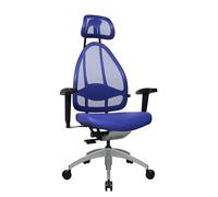 Topstar Silla de Oficina Open Art 10 con reposabrazos y reposacabezas, Color Azul