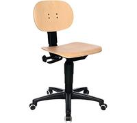 TopsTar Silla giratoria de trabajo con ruedas Asiento de haya-H. 420-550 mm con respaldo de contacto