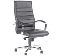 TOPSTAR Sillón de dirección Lux, Piel, Altura 112-121 cm, Negro