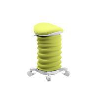 TOPSTAR Sitness 4D - Taburete dinámico con Ruedas (Certificado AGR, Tejido Verde Manzana HI4, Altura Regulable, fortalece la Espalda, Alivia los Discos intervertebrales)