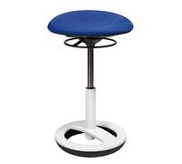TOPSTAR Sitness Bob SU43BR0 - Taburete (pie de Aluminio con reposapiés, tapicería de Tela), Color Blanco Lacado