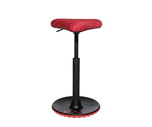 Topstar Sitness H1 - Taburete Giratorio (tapizado de poliéster), Funda de Tela de poliéster. Suela de TPU. Estructura de plástico., Rojo, Talla única