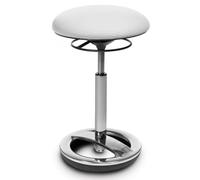 Topstar Sitness High Bob - Taburete de Trabajo ergonómico, Altura del Asiento 49-70 cm, Funda de Tela, Color Blanco