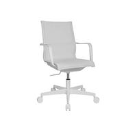 Topstar Sitness Life 40 Silla para Oficina, Reposabrazos|Con ruedas|Ergonómico, Plástico, Blanco, Talla única