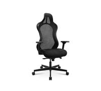 TOPSTAR Sitness RS Sport Plus - Silla de Oficina (Microfibra, Incluye reposabrazos, cojín Lumbar), Color Negro
