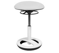 Topstar SU43BR0 Sitness Bob - Taburete con reposapiés (Aluminio Lacado, tapizado de Tela), Color Blanco, Tela, Blanco, 36.5 x 36.5 x 57 cm