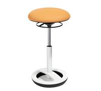 Topstar su53br0 stehilfe Sitness High Bob, pie Ring Aluminio, Color Blanco Lacado, Funda de Tela, Tela, Amarillo, 36.5 x 36.5 x 70 cm