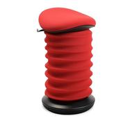 TOPSTAR Taburete dinámico Sitness 4D con Certificado AGR, Color Negro y Rojo Coral, Taburete ergonómico para Oficina, Altura Regulable, fortalece la Espalda, Alivia los Discos intervertebrales