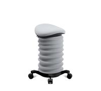 TOPSTAR Taburete dinámico Sitness 4D con Ruedas - Certificado AGR Negro - Gris Tejido HI8 - Taburete ergonómico - Altura Regulable - fortalece la Espalda - Alivia los Discos intervertebrales