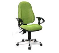 TOPSTAR Wellpoint 10 Deluxe - Silla de Oficina ergonómica con reposabrazos de Altura Ajustable, Funda de Tela, Color Verde