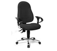Topstar Wellpoint 10 Deluxe - Silla de Oficina (Incluye reposabrazos Regulables), Color Negro