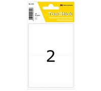TopStick 1355 Etiquetas multiusos grandes, paquete de 10 (55 x 82 mm, 50 hojas, papel, mate) autoadhesivas, pegatinas universales permanentes para rotulación a mano, 100 adhesivos blancas