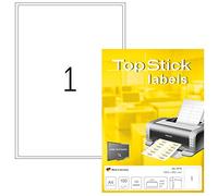 TopStick 8772 Etiquetas universales A4, paquete de 10 (199,6 x 289,1 mm, 1000 hojas, papel, mate) autoadhesivas, imprimible, pegatinas de dirección permanentes, 1000 adhesivos blancas