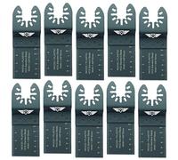 TopsTools 10pcs FA35F_10 35mm Fast Fit Madera Hojas multitool Profesional | Compatible con DeWalt, Stanley, Black & Decker, Bosch, Fein (Non-StarLock), hojas mixtas cortan madera, metal y plástico
