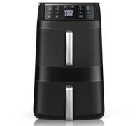 TopStrong Freidora de Aire XXL 11L, Air Fryer Doble Cesta Apilada, Freidora de Aire Doble Resistencia, 2500W, 6 Funciones, 8 Recetas, Lavavajillas, Ahorro Energético