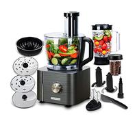 TopStrong Procesador de Alimentos Multifunción, 800W Robot de Cocina, Compacto, Recipiente de 2L, Incluye 3 Discos de Corte, Picadora, Amasadora y Batidor