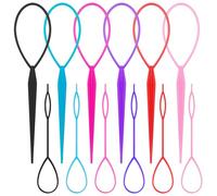 Topsy Tail - Juego de herramientas para hacer coletas de pelo (12 unidades, 6 colores)