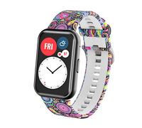 TopTen Correa de reloj compatible con HUAWEI WATCH FIT Smartwatch Band, accesorios de repuesto de pulsera de silicona, correa de muñeca ajustable (G)