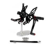 Topteng Estriberas Estriberas Pedales Ajuste Apto para Kawasaki ZX6R ZX600P Ninja 2007-2008 Negro