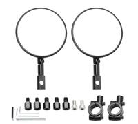 Topteng Round 7/8" Handlebar End Mirror M8 M10 Rearview Mirrors Universal Apto para Superbike