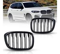 TOPTHAN - Parrillas de rejilla delantera para BMW X3 G01 30i/30i xDrive/M40i xDrive BMW X4 G02 2018-2021, color negro brillante