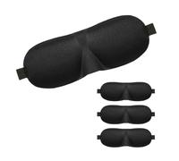 TOPTIE 4 máscaras 3D suaves para dormir, cubierta acolchada para viajes, relajación, ajustable, para dormir, 3 1/2 x 9 pulgadas de largo