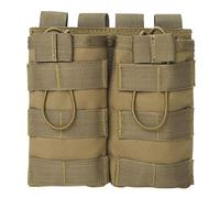 TopTie Bolsa táctica para Cargador, Bolsa Molle mag Tipo M4 M16 AR-15, Soporte magnético Doble o Triple para Airsoft con Parte Superior Abierta, Doble Bronceado