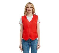 TopTie Chaleco de Traje con botones unisex, Uniforme de Camarero para Supermercado Empleado y Voluntario